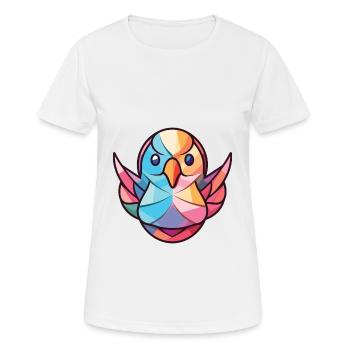 Taube buntes Aquarell Tier Haustier Illustration - Frauen T-Shirt atmungsaktiv - Weiß - Vorne - AI Model Female 172 dark (172cm)