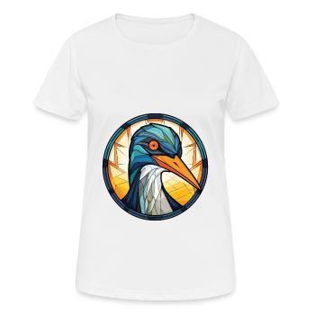 Kormoran bunte Aquarell-Tier-Illustration - Frauen T-Shirt atmungsaktiv - Weiß - Vorne - AI Model Female 172 dark (172cm)