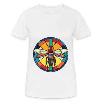 Moustique coloré aquarelle Animal Illustration - T-shirt respirant Femme - blanc - Devant - AI Model Female 172 dark (172cm)