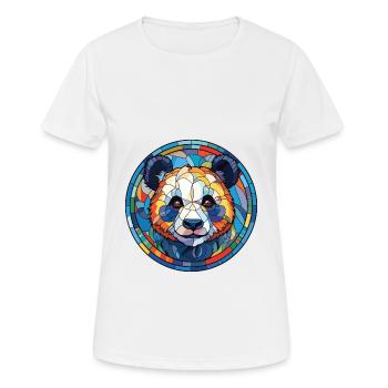 Panda Buntes Aquarell Tier Haustier Illustration - Frauen T-Shirt atmungsaktiv - Weiß - Vorne - AI Model Female 172 dark (172cm)