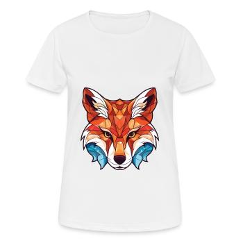 Fuchs buntes Aquarell Tier Haustier Illustration - Frauen T-Shirt atmungsaktiv - Weiß - Vorne - AI Model Female 172 dark (172cm)