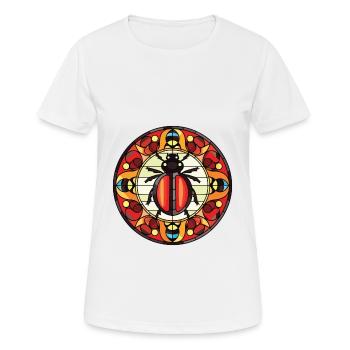 Marienkäfer Buntes Aquarell Tier Illustration - Frauen T-Shirt atmungsaktiv - Weiß - Vorne - AI Model Female 172 dark (172cm)