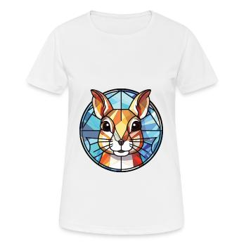 Chipmunk bunte Aquarell-Tierillustration - Frauen T-Shirt atmungsaktiv - Weiß - Vorne - AI Model Female 172 dark (172cm)