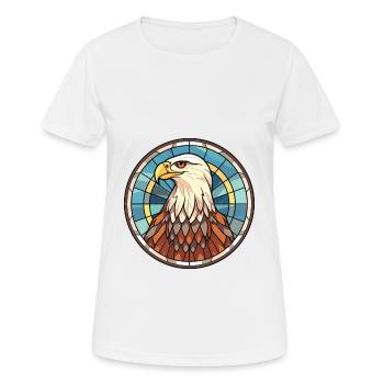 Adler buntes Aquarell Tier Haustier Illustration - Frauen T-Shirt atmungsaktiv - Weiß - Vorne - AI Model Female 172 dark (172cm)