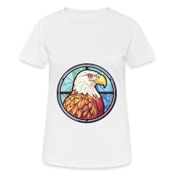 Adler buntes Aquarell Tier Haustier Illustration - Frauen T-Shirt atmungsaktiv - Weiß - Vorne - AI Model Female 172 dark (172cm)