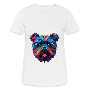 Affenpinscher race de chien aquarelle illustration - T-shirt respirant Femme - blanc - Devant - AI Model Female 172 dark (172cm)