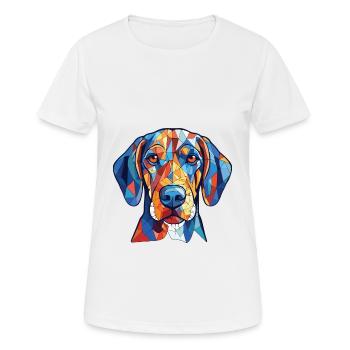 American Blue Gascogne Hund Rasse Aquarell - Frauen T-Shirt atmungsaktiv - Weiß - Vorne - AI Model Female 172 dark (172cm)
