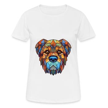 Belgian Griffon Dog Breed Watercolor Illustration - Women's Breathable T-Shirt - white - Front - AI Model Female 172 dark (172cm)