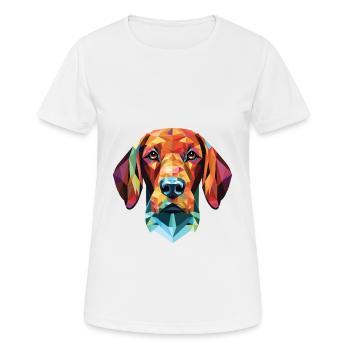 Bavarian Mountain Hound Dog Breed Watercolor Glass - Women's Breathable T-Shirt - white - Front - AI Model Female 172 dark (172cm)