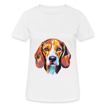 Cesky Fousek Hunderasse Aquarell Illustration - Frauen T-Shirt atmungsaktiv - Weiß - Vorne - AI Model Female 172 dark (172cm)