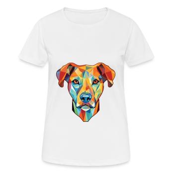 Border Colli Hunderasse Aquarell Illustration - Frauen T-Shirt atmungsaktiv - Weiß - Vorne - AI Model Female 172 dark (172cm)