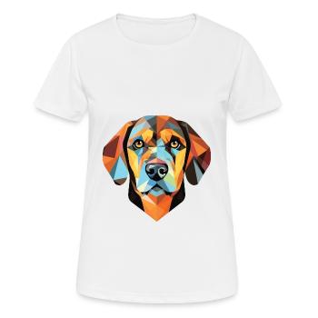 Berger De Beauce Dog Breed Watercolor Illustration - Women's Breathable T-Shirt - white - Front - AI Model Female 172 dark (172cm)