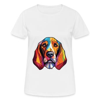Bruno Jura Hund Rasse Aquarell Illustration - Frauen T-Shirt atmungsaktiv - Weiß - Vorne - AI Model Female 172 dark (172cm)