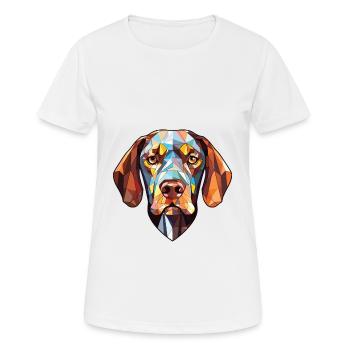 Burgos Pointer chien race aquarelle Illustration - T-shirt respirant Femme - blanc - Devant - AI Model Female 172 dark (172cm)