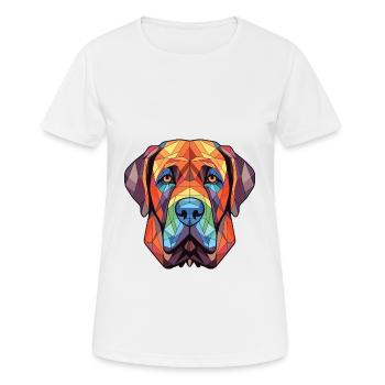 Belgische Doggen-Hunderasse Aquarell-Illustration - Frauen T-Shirt atmungsaktiv - Weiß - Vorne - AI Model Female 172 dark (172cm)