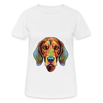 Chien de la Forêt-Noire race de chien aquarelle colorée - T-shirt respirant Femme - blanc - Devant - AI Model Female 172 dark (172cm)