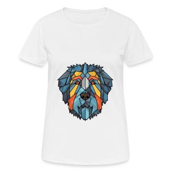 Bouvier Des Ardennes race de chien aquarelle colorée - T-shirt respirant Femme - blanc - Devant - AI Model Female 172 dark (172cm)