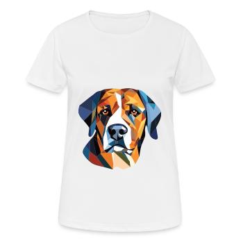 Braque Dauvergne Dog Breed Watercolor Illustration - Women's Breathable T-Shirt - white - Front - AI Model Female 172 dark (172cm)