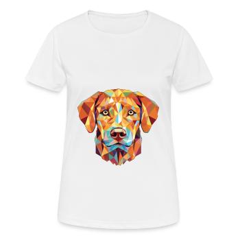 Chesapeake Bay Retriever Hunderasse Aquarell - Frauen T-Shirt atmungsaktiv - Weiß - Vorne - AI Model Female 172 dark (172cm)