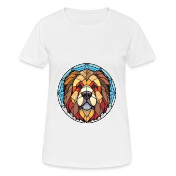 Caucasian Shepherd Dog Breed Colorful Watercolor - Women's Breathable T-Shirt - white - Front - AI Model Female 172 dark (172cm)