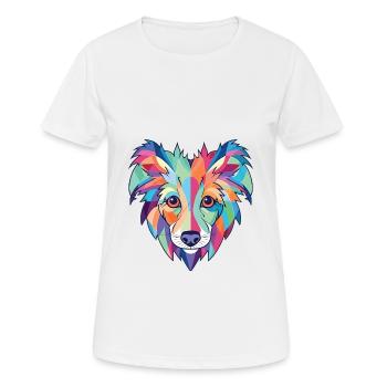 Chinesische Schopfhunderasse Aquarell-Illustration - Frauen T-Shirt atmungsaktiv - Weiß - Vorne - AI Model Female 172 dark (172cm)
