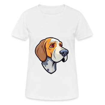 Cao de Castro Laboreiro Hunderasse Cartoon Kawaii I - Frauen T-Shirt atmungsaktiv - Weiß - Vorne - AI Model Female 172 dark (172cm)