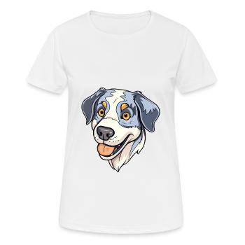 Moscow Watchdog Dog Breed Cartoon Kawaii Illustrat - Women's Breathable T-Shirt - white - Front - AI Model Female 172 dark (172cm)