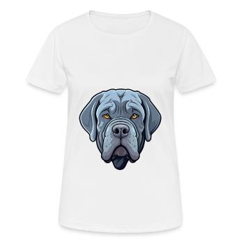 Neapolitanischer Mastiff Hunderasse Cartoon Kawaii Illust - Frauen T-Shirt atmungsaktiv - Weiß - Vorne - AI Model Female 172 dark (172cm)