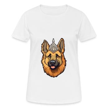 Roi Berger Chien Race Cartoon Kawaii Illustratio - T-shirt respirant Femme - blanc - Devant - AI Model Female 172 dark (172cm)