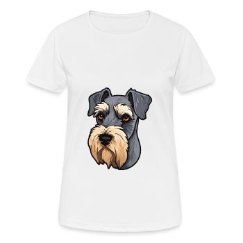 Mittelschnauze Hunderasse Cartoon Kawaii Illustrati - Frauen T-Shirt atmungsaktiv - Weiß - Vorne - AI Model Female 172 dark (172cm)