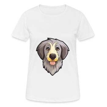 Middle Asian Ovtcharka Dog Breed Cartoon Kawaii Il - Women's Breathable T-Shirt - white - Front - AI Model Female 172 dark (172cm)