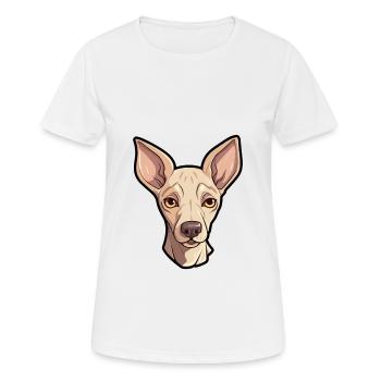 Mexikanische haarlose Hunderasse Cartoon Kawaii Illustra - Frauen T-Shirt atmungsaktiv - Weiß - Vorne - AI Model Female 172 dark (172cm)