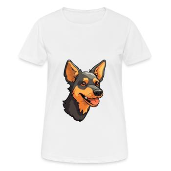 Lancashire Heeler Dog Breed Cartoon Kawaii Illustr - Women's Breathable T-Shirt - white - Front - AI Model Female 172 dark (172cm)