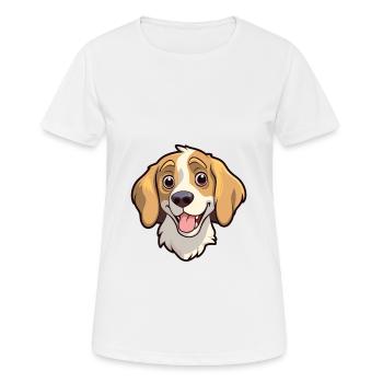 Kyi Leo Hunderasse Cartoon Kawaii Illustration - Frauen T-Shirt atmungsaktiv - Weiß - Vorne - AI Model Female 172 dark (172cm)