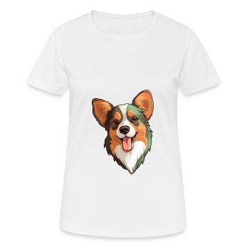 Italienische Volpino Hunderasse Cartoon Kawaii Illustrat - Frauen T-Shirt atmungsaktiv - Weiß - Vorne - AI Model Female 172 dark (172cm)