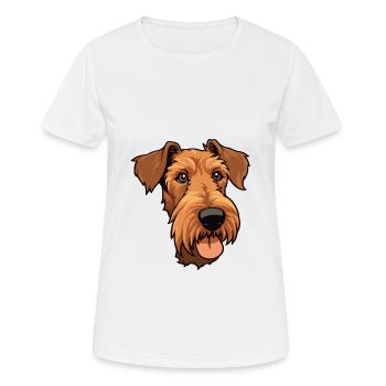 Irish Terrier Dog Breed Cartoon Kawaii Illustratio - Women's Breathable T-Shirt - white - Front - AI Model Female 172 dark (172cm)