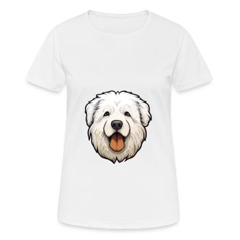 Himalaya-Schäferhund Hunderasse Karikatur Kawaii Illust - Frauen T-Shirt atmungsaktiv - Weiß - Vorne - AI Model Female 172 dark (172cm)