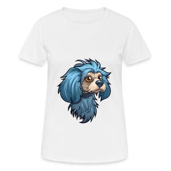 Griffon Bleu De Gascogne Race De Chien Cartoon Kawaii - T-shirt respirant Femme - blanc - Devant - AI Model Female 172 dark (172cm)