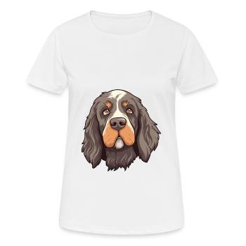 Chien de garde portugais race de chien dessin animé kawaii illus - T-shirt respirant Femme - blanc - Devant - AI Model Female 172 dark (172cm)