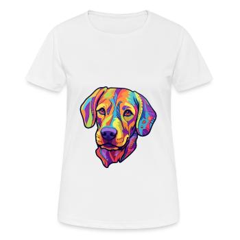 Braque Saint Germain race de chien Cartoon Kawaii Illu - T-shirt respirant Femme - blanc - Devant - AI Model Female 172 dark (172cm)
