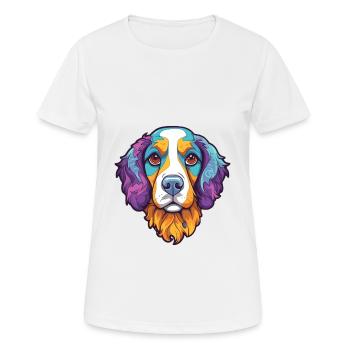 Cao de Castro Laboreiro Hunderasse Cartoon Kawaii I - Frauen T-Shirt atmungsaktiv - Weiß - Vorne - AI Model Female 172 dark (172cm)
