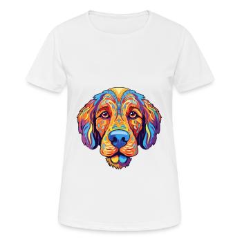 Moscou chien de garde race de chien dessin animé kawaii illustrat - T-shirt respirant Femme - blanc - Devant - AI Model Female 172 dark (172cm)