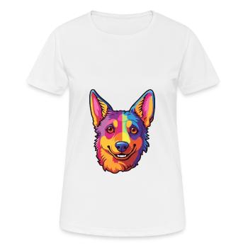 Lancashire Heeler Hunderasse Cartoon Kawaii Illustration - Frauen T-Shirt atmungsaktiv - Weiß - Vorne - AI Model Female 172 dark (172cm)