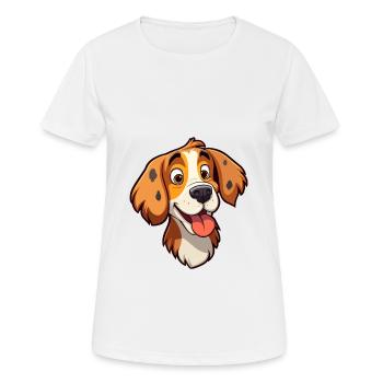 Perro de Presa Mallorquinische Hunderasse Cartoon Kawaii - Frauen T-Shirt atmungsaktiv - Weiß - Vorne - AI Model Female 172 dark (172cm)