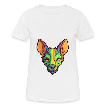 Inca Hairless Dog Breed Cartoon Kawaii Illustratio - Women's Breathable T-Shirt - white - Front - AI Model Female 172 dark (172cm)