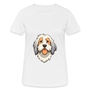 Picardie Schäferhund Hund Rasse Cartoon Kawaii Illustra - Frauen T-Shirt atmungsaktiv - Weiß - Vorne - AI Model Female 172 dark (172cm)