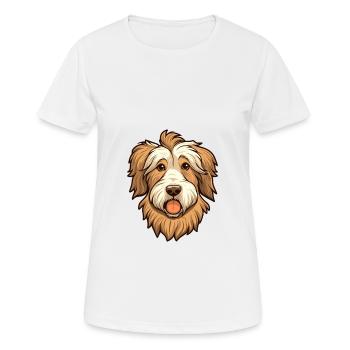 Katalanischer Schäferhund Hunderasse Cartoon Kawaii Illustra - Frauen T-Shirt atmungsaktiv - Weiß - Vorne - AI Model Female 172 dark (172cm)