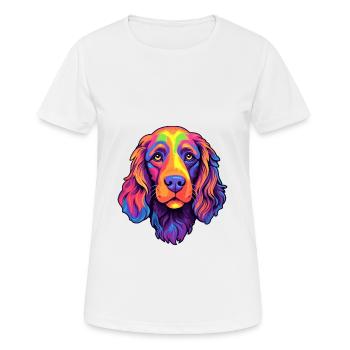 Picardie Spaniel Hunderasse Cartoon Kawaii Illustrat - Frauen T-Shirt atmungsaktiv - Weiß - Vorne - AI Model Female 172 dark (172cm)