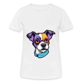 Teddy Roosevelt Terrier Hunderasse Cartoon Kawaii I - Frauen T-Shirt atmungsaktiv - Weiß - Vorne - AI Model Female 172 dark (172cm)