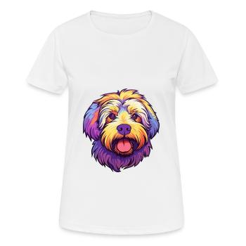 Katalanischer Schäferhund Hunderasse Cartoon Kawaii Illustra - Frauen T-Shirt atmungsaktiv - Weiß - Vorne - AI Model Female 172 dark (172cm)